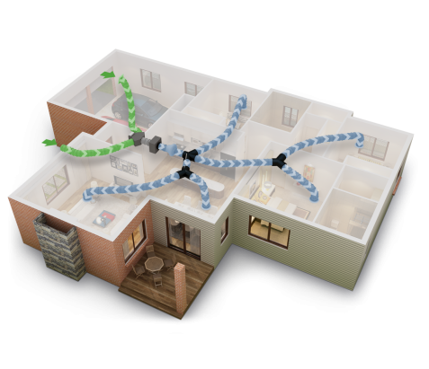 SmartVent 5 room system with summer kit installed. 